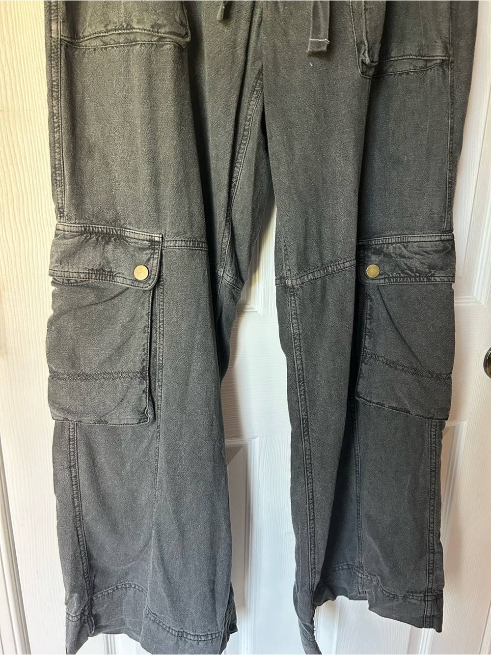 By Anthropologie washed gray cargo pants - Picture 6 of 10